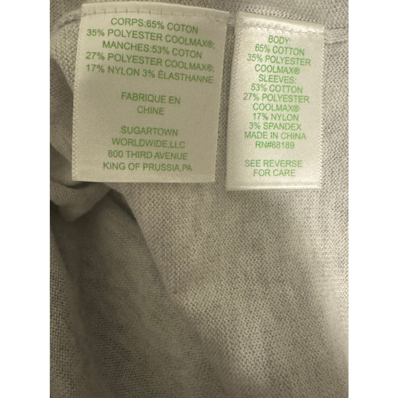 Lilly Pulitzer XXS 100% cotton light grey sweater with tasseled fringed bottom - Picture 4 of 4